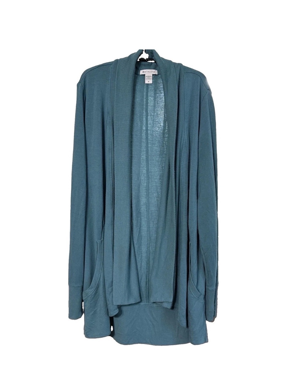 Athleta Pranayama Teal Open-Front Lightweight Women's Cardigan Sweater